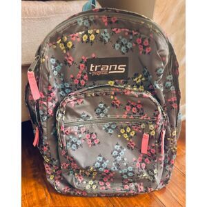 JANSPORT TRANS Floral Fun Colors Light Roomy Medium Size Backpack